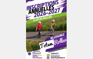 Inscriptions Totem Roller 2026/2027