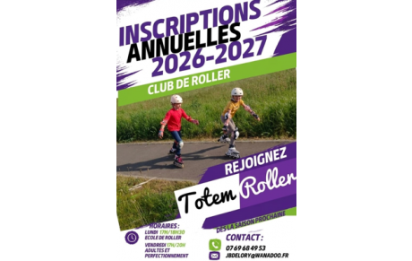 Inscriptions Totem Roller 2026/2027